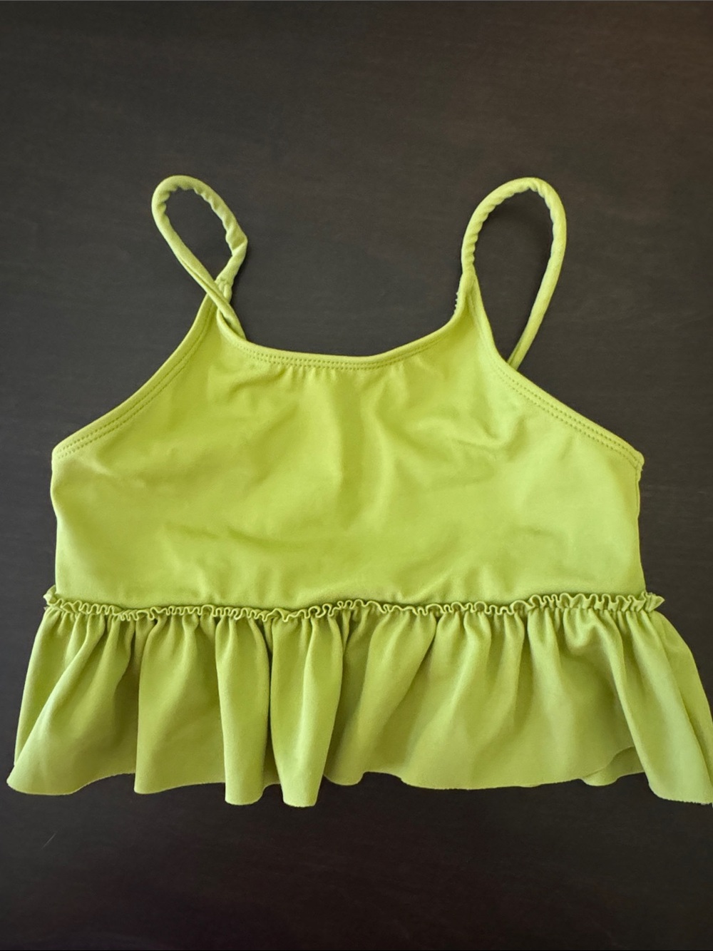 Kortni jean Lime Green Swim Top 6/7